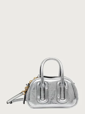 Obrázek produktu MARC JACOBS crossbody kabelka dámská kožená BABE MINI stříbrná