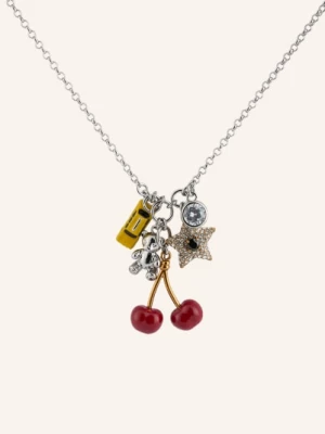 Obrázek produktu Marc Jacobs Náhrdelník The Trinket Charm Cluster stříbrná / červená / tmavě žlutá