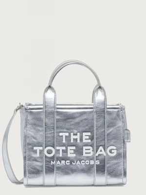 Obrázek produktu MARC JACOBS tote taška dámská kožená THE SMALL TOTE stříbrná