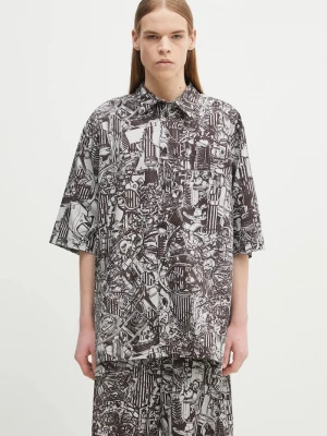 Obrázek produktu Marcelo Burlon Bavlněná košile Marcelo Burlon Aop Mech Bowling Shirt Dark Grey Medium šedá