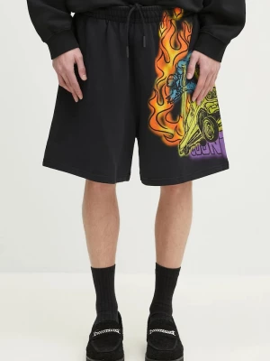 Obrázek produktu Marcelo Burlon Bavlněné šortky Marcelo Burlon County Flame Comfy Sweatshort Black Red