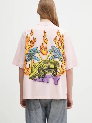 Obrázek produktu Marcelo Burlon Bavlněné tričko Marcelo Burlon County Flame Boxy T-Shirt Pink Red