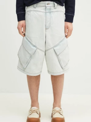 Obrázek produktu Marcelo Burlon Džínové šortky Marcelo Burlon Bleach Dnm Wide Cargo Shorts Light Blue