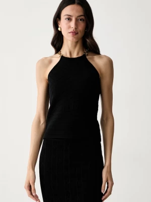 Obrázek produktu Marciano by Guess halenka se zavazováním za krkem dámská s viskózou KAEDA černá