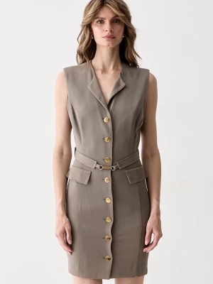 Obrázek produktu Marciano by Guess košilové šaty s vlnou RASHIDA hnědá
