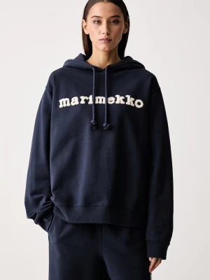 Obrázek produktu Marimekko mikina s kapucí dámská bavlněná námořnická modř