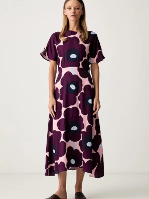 Obrázek produktu Marimekko rozšířené šaty s lyocellem fialová