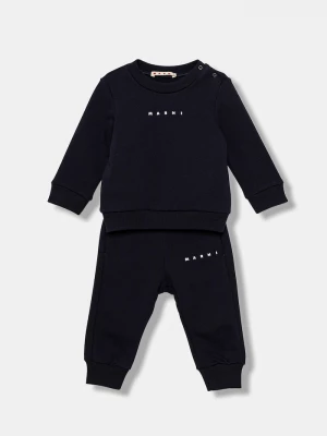 Obrázek produktu Marni Bavlněná tepláková souprava pro miminka Marni MS1B-SET OVERALLS 2-pack námořnická modř
