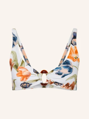 Obrázek produktu Maryan Mehlhorn Bralette Horní Díl Bikin Tulipe bílá / tmavě oranžová / zelená