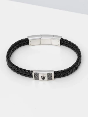 Obrázek produktu MASERATI Kožený náramek Maserati LEATHER černá