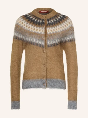 Obrázek produktu Max Mara Studio Pletený Svetr Meringa S Mohérem hnědá / krémová / šedá