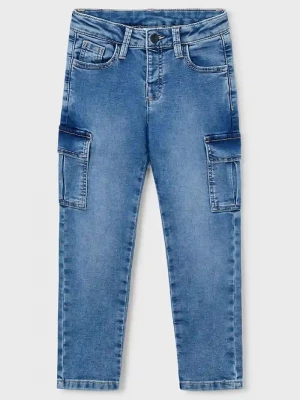 Obrázek produktu Mayoral Dětské rifle Mayoral soft denim cargo modrá