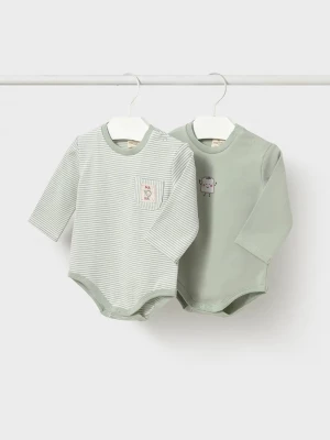 Obrázek produktu Mayoral Newborn body dětské s bavlnou 2-pack zelená