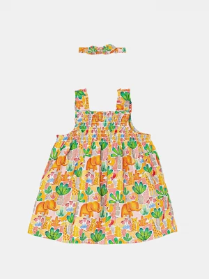 Obrázek produktu Mayoral Newborn Dětské bavlněné šaty Mayoral Newborn oranžová