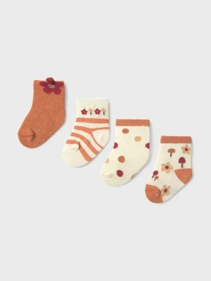 Obrázek produktu Mayoral Newborn Dětské ponožky Mayoral Newborn 4-pack hnědá