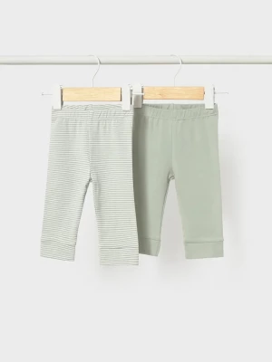 Obrázek produktu Mayoral Newborn legíny kojenecké s bavlnou 2-pack zelená