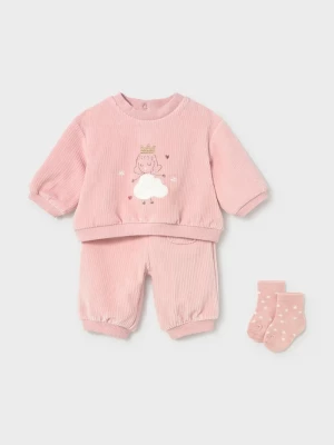 Obrázek produktu Mayoral Newborn teplákový set kojenecký manšestrový růžová