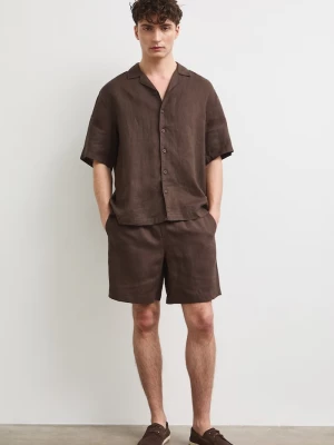 Obrázek produktu Medicine chino šortky pánské lněné hnědá