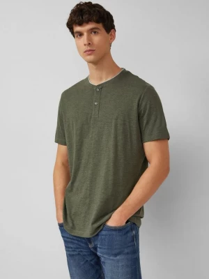 Obrázek produktu Měkké tričko henley z melanžového žerzeje s.Oliver olivová