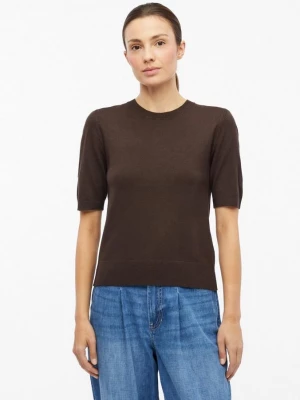 Obrázek produktu Měkký pletený pulovr s krátkým rukávem, střih Slim Fit s.Oliver hnědá