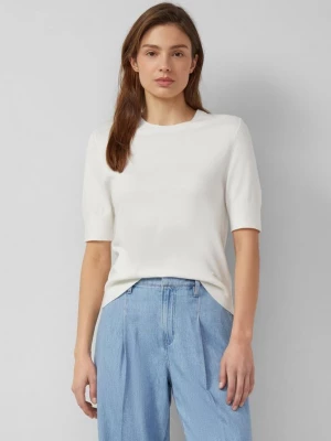 Obrázek produktu Měkký pletený pulovr s krátkým rukávem, střih Slim Fit s.Oliver krémová
