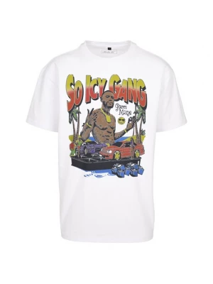 Obrázek produktu Merchcode Tričko 'Mane So Icy' tmavě hnědá / jasně červená / černá / bílá