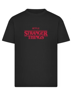 Obrázek produktu Merchcode Tričko 'Stranger Things Rewatch' marine modrá / světle hnědá / purpurová / černá