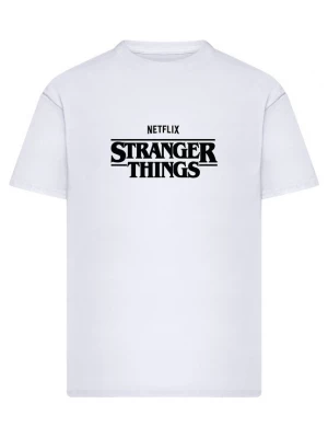 Obrázek produktu Merchcode Tričko 'Stranger Things Rewatch' tmavě modrá / červená / černá / bílá
