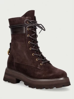 Obrázek produktu MICHAEL Michael Kors kotníkové boty dámské semišové Caleb Lug Bootie hnědá