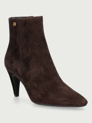 Obrázek produktu MICHAEL Michael Kors kotníkové boty dámské semišové Daniela Heeled Botie hnědá