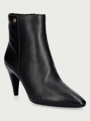 Obrázek produktu MICHAEL Michael Kors kotníkové boty na jehlovém podpatku dámské kožené Daniela Heeled Bootie černá