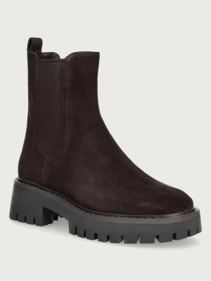 Obrázek produktu MICHAEL Michael Kors kotníkové Chelsea boty dámské semišové Asher Flat Bootie hnědá