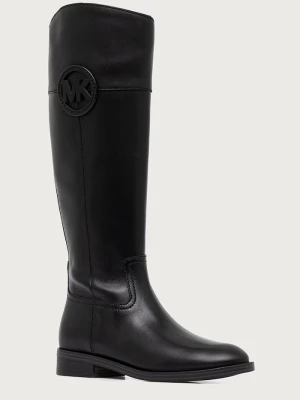 Obrázek produktu MICHAEL Michael Kors kozačky nad kolena na plochém podpatku dámské kožené Kimmee Flat Boot černá