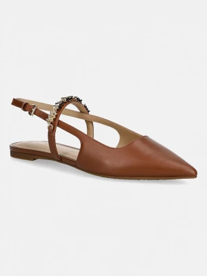 Obrázek produktu MICHAEL Michael Kors Kožené baleríny MICHAEL Michael Kors Dina Flex Sling Flat hnědá