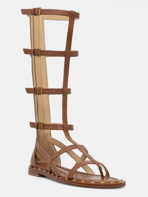 Obrázek produktu MICHAEL Michael Kors Kožené sandály Noa High Sandal hnědá
