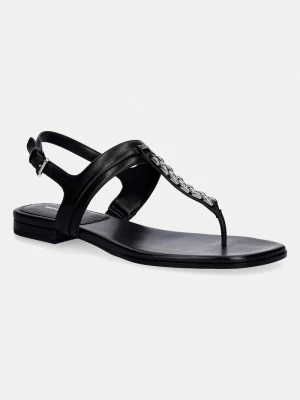 Obrázek produktu MICHAEL Michael Kors sandály na plochém podpatku dámské kožené Marcia Thong Sandal černá