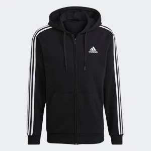 Obrázek produktu Mikina Essentials Fleece 3-Stripes Full-Zip Adidas černá