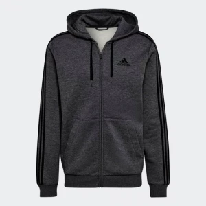 Obrázek produktu Mikina Essentials Fleece 3-Stripes Full-Zip Adidas Dark Grey Heather
