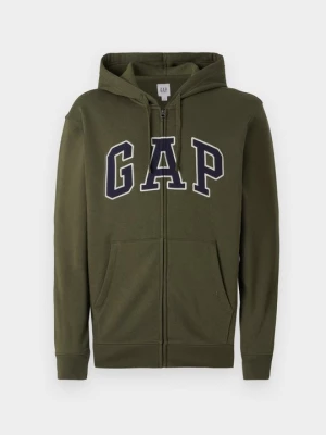 Obrázek produktu Mikina na zip GAP tmavě zelená