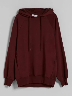 Obrázek produktu Mikina s kapucí Bershka tmavě červená