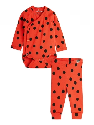 Obrázek produktu Mini Rodini Dětská bavlněná souprava Mini Rodini Dots červená