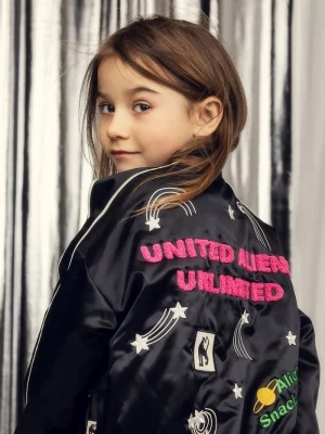 Obrázek produktu Mini Rodini Dětská bomber bunda United aliens černá