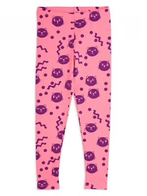 Obrázek produktu Mini Rodini Dětské bavlněné legíny Mini Rodini Squiggly cats růžová