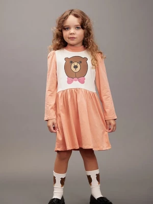 Obrázek produktu Mini Rodini Dětské bavlněné šaty Mini Rodini Bear oranžová