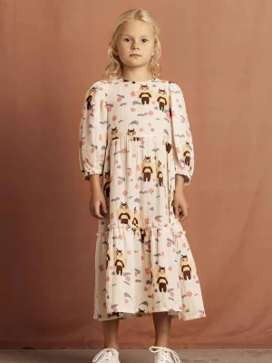 Obrázek produktu Mini Rodini Dětské bavlněné šaty Mini Rodini Muslin bee béžová
