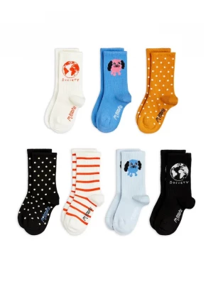 Obrázek produktu Mini Rodini Dětské ponožky Mini Rodini Doggie 7-pack modrá