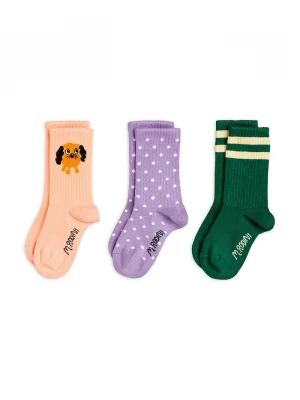 Obrázek produktu Mini Rodini Dětské ponožky Mini Rodini Doggies 3-pack fialová