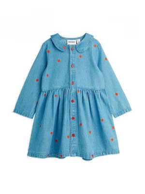 Obrázek produktu Mini Rodini Dětské riflové šaty Mini Rodini Mini hearts modrá