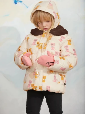Obrázek produktu Mini Rodini péřová bunda dětská Kittens béžová