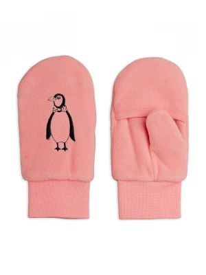 Obrázek produktu Mini Rodini rukavice dětské fleeceové Penguin růžová